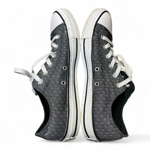 Converse All Star Chuck Taylor Women's Size 10 Shoes Gray White Low Top Sneakers - Picture 5 of 9